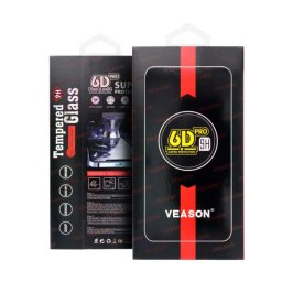 Folie de protectie Ecran Veason PRO pentru Apple iPhone 17 / 16 Pro, Sticla Securizata, Full Glue, 6D, Neagra