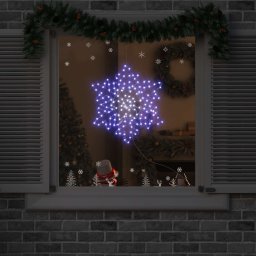 Fulger de Craciun cu 156 LED albastru 55.5 x 55.5 x 0.75cm PVC GartenMobel Dekor