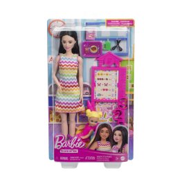 Set de joaca Barbie profesoara bruneta cu eleva si accesorii