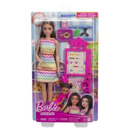 Set de joaca Barbie profesoara satena cu elev si accesorii educative
