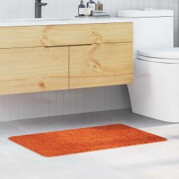 Covor de baie anti-alunecare portocaliu 60 x 90 cm, din PP cu baza latex