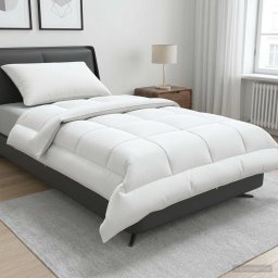 Set de plapuma si perne 2 pcs 137x200 cm Vara 200 GSM Lana Alb GartenMobel Dekor