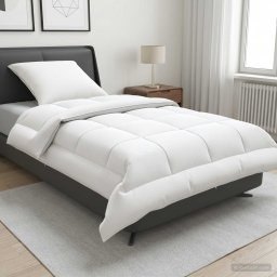 Set de plapuma si perne 2 pcs 137x200 cm Vara 200 GSM Lana Alb GartenMobel Dekor