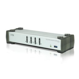 Comutator, ATEN, CS1914, 4 porturi, USB DP/Audio KVMP/USB 3.0