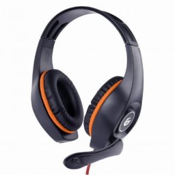 Casti cu microfon Gembird GHS-05-O, Black-Orange