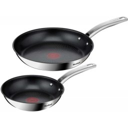 Set 2 tigai Tefal INTUITION, 20/26 cm, Inductie, Inox