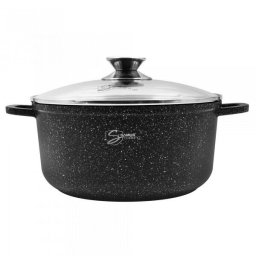 Oala cu capac Samus TOL24-OC TOLEDO LINE, 4.5 L, 24 x 11.5 cm, Aluminiu turnat, Negru
