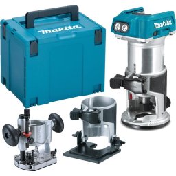 Masina de frezat Makita Plunge Router 18V Solo cu Control al Vitezei si cu Sistem de Aspiratie