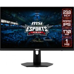Monitor Gaming MSI G244F E2, 23.8", Full HD, 1ms, 180Hz, IPS, fara rama, Negru
