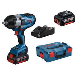 Bosch GDS 18V-1000 Surubelnita cu impact pe acumulator, 1000Nm + 2 x acumulatori GBA 18V 5.0Ah + incarcator rapid GAL 18V-40 + L-BOXX
