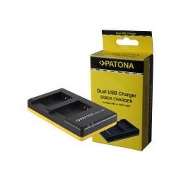 PATONA Dual Quick-Charger pentru Canon NB-13L PowerShot G5 X G5X G7 X G7 X Mark II G7X G9 X G9X incl. Cablu micro-USB