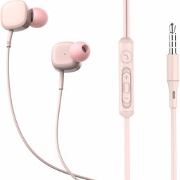 Casti in-ear cu fir Tellur Basic Sigma, microfon, mufa Jack 3.5 mm, roz