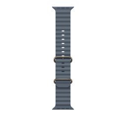 Apple Watch 49mm Band: Anchor Blue Ocean Band Extension - Natural Titanium Finish