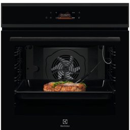 Cuptor incorporabil Electrolux EOE8P39H, 72 l, 171 programe, Afisaj digital, Autocuratare pirolitica - 3 moduri, Usa cu 3 straturi de geam, Grill, Convectie, Clasa energetica A+, Sticla neagra cu insertie metalica