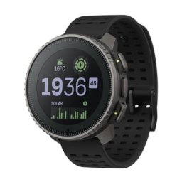 Ceas inteligent Solar Suunto Vertical, 1.4 inch, dispozitiv din Titan culoare Gri, Curea silicon Negru