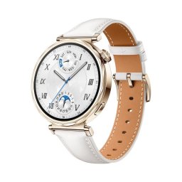 Ceas inteligent Huawei Watch GT 5, 41mm, 1,32 inci, AMOLED, carcasa aurie, Alb Clasic