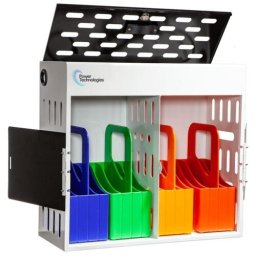 Statie de incarcare Power Technologies AC-GO-16, pentru 16 device-uri, dimensiune maxima suportata 14 inch, metal
