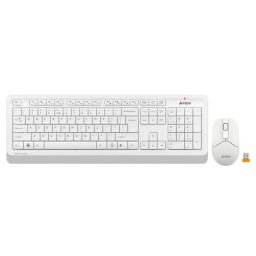 Set Tastatura si Mouse, A4Tech FG1012, Wireless, USB, Alb