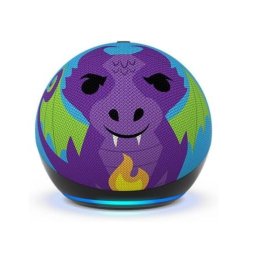 Boxa portabila Amazon Echo Dot 5 Generation Kids Dragon Design, Wi-Fi, Bluetooth, Cu Asistent Personal Alexa, Multicolor