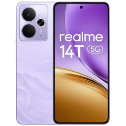 Telefon mobil Realme 14T, Dual SIM, 8GB RAM, 256GB, 5G, Baterie Titan 5130mAh, IP69, 120Hz, Violet