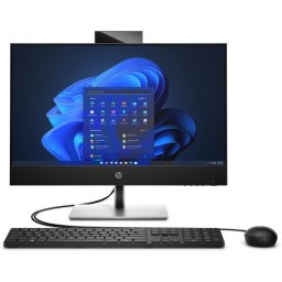 Sistem desktop All In One HP ProOne 440 G9, 23.8 inch, Full HD IPS, procesor Intel® Core™ i7-14700T 1.3GHz Raptor Lake Refresh, 16GB RAM, 512GB SSD, Intel UHD Graphics, Camera Web, no OS, Negru