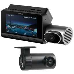 Sistem de camere auto 70mai Dash Cam 4K T800 + camera spate RC24 + card microSD 256 GB inclus, Negru