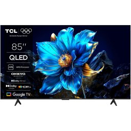 Televizor TCL QLED 85P7K, 214 cm, Smart Google TV, 4K Ultra HD, Clasa F, Negru