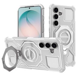 Husa de protectie Techsuit Carbon Shield PRO compatibil cu Samsung Galaxy S26 Plus, Alb Transparent