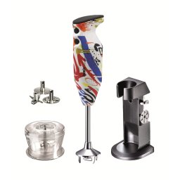 Mixer Bamix DeLuxe Design Edition 200W, Motor profesional, Rasnita, Stand DeLuxe, 3 lame, Modern art
