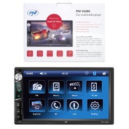 Multimedia player auto PNI V6280 cu touchscreen, functie Bluetooth, functie Mirror Link Android/iOS USB, slot micro SD,
