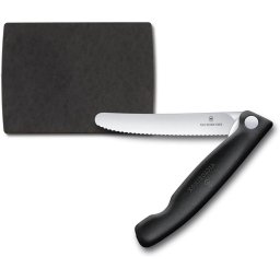 Set Cuțit Pliabil și Tocator Victorinox Swiss Classic 2 Piese 6.7191.F3, Negru