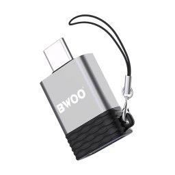 Adaptor OTG USB-A - USB-C BWOO BZ-35, Gri