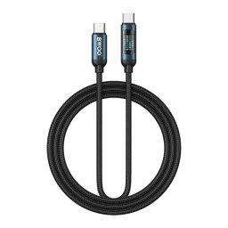 Cablu Date si Incarcare USB-C - USB-C BWOO BO-X304 Led, 60W, 1m, Negru