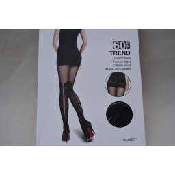 Ciorap negru de dama cu model fashion, deosebit la spate (Culoare: NEGRU, Marime: UNIVERSAL)