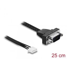 Cablu Serial RS-232 D-Sub 9 pini la JST XH 4 pin header T-M 25cm, Delock 91277