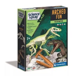 Clementoni: Archeofun - Velociraptor care luminează