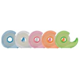 Accesorii birotica Dispenser + banda adeziva transparenta 19mm x 33m, Q-Connect - culori asortate