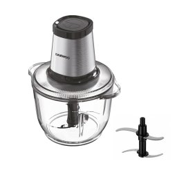 Tocator Daewoo SDA, putere 500 W, bol sticla, capacitate 2 l, functie pulse, numar lame 4 din inox, sistem siguranta recipient, zgomot redus, Inox/Negru