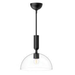 Pendul Jude ALM-JUDE-P-MB-CL, 1xE27, D30,5cm, metal negru