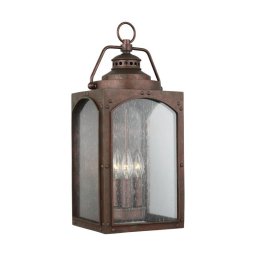 Aplică exterior Feiss Randhurst, cupru, H:51 cm, 3x40W E14, FE-RANDHURST-L-CO