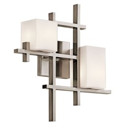 Aplică design City Lights, nichel/alb, H-41cm, L-39cm, 80W, KL-CITY-LIGHTS2