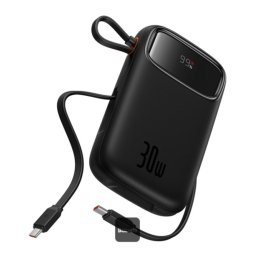 Baterie externa BASEUS, 10000 mAh, 30 W, Qpow2, Digital Display, 2 x USB Type-C, Black