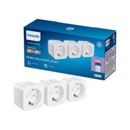 Philips - Set de 3 prize inteligente SCHUKO 2300W Wi-Fi