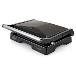 Gratar electric Black+Decker 1000W, inox, placi teflon antiaderente
