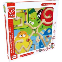 Labirint magnetic cu insecte din lemn Hape, jucarie educativa 2+ ani
