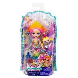 Papusa Enchantimals Royal Radia Rainbow Fish si Flo, Mattel