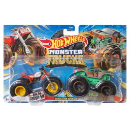 Set Hot Wheels Monster Trucks 1:64 cu 2 vehicule Tri To Crush Me si Baja Buster
