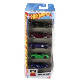 Set 5 masinute Hot Wheels HW Motor Show, modele sport multicolore