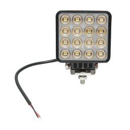 Proiector LED patrat flood 48W, 12-48V, 3000K, carcasa aluminiu