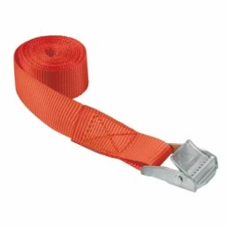Chinga de ancorare rosie 2,5x300 cm cu clema de fixare, 1 bucata